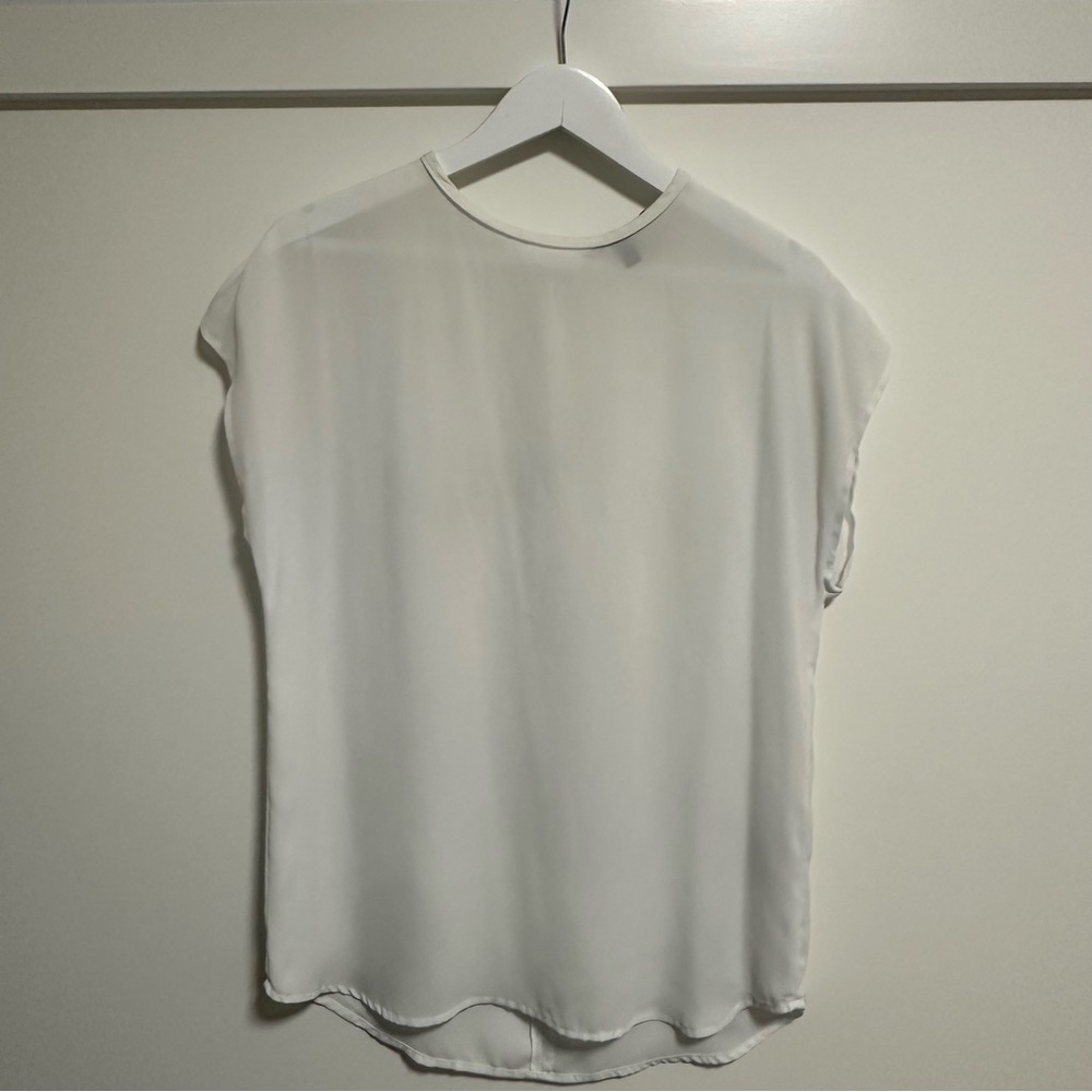 Banana Republic Sheer White Blouse